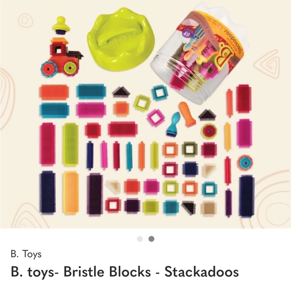 B Toys Colorful bristle Building Blocks Set for Kids - Picture 5 of 5